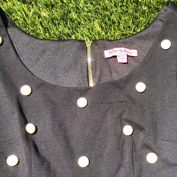 Betsey Johnson ‘Pearl studded’ little black dress - Picture 3 of 6